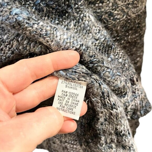 Habitat Clothes To Live In Sweater Blue Marled Pullover Wool Bld Cottage Grandma - Picture 6 of 6